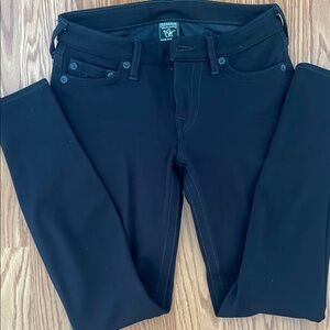 True Religion Black Skinny Jeans stretch low cut